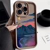 Phone Case for iPhone 16 15 14 13 12 11 Pro Max XS XR X Plus 12 13 Mini Cover Landscape Mountain Cloud Silicon Shockproof Cover