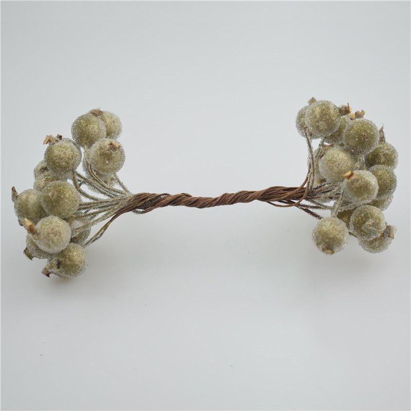 Mini Weihnachts-Schaum Vereiste Frucht Künstliche Stechpalmenbeere Blume Für Elegante Heimdekoration