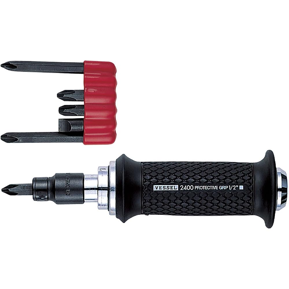 VESSEL (VESSEL) impact driver with soft grip brim/interchangeable bits (8 mm opposite side) 240001