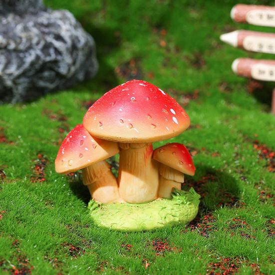 Mushroom Ornament Miniature Synthetic Resin Micro Landscape Decoration Forest Style Fairy Garden Accessories