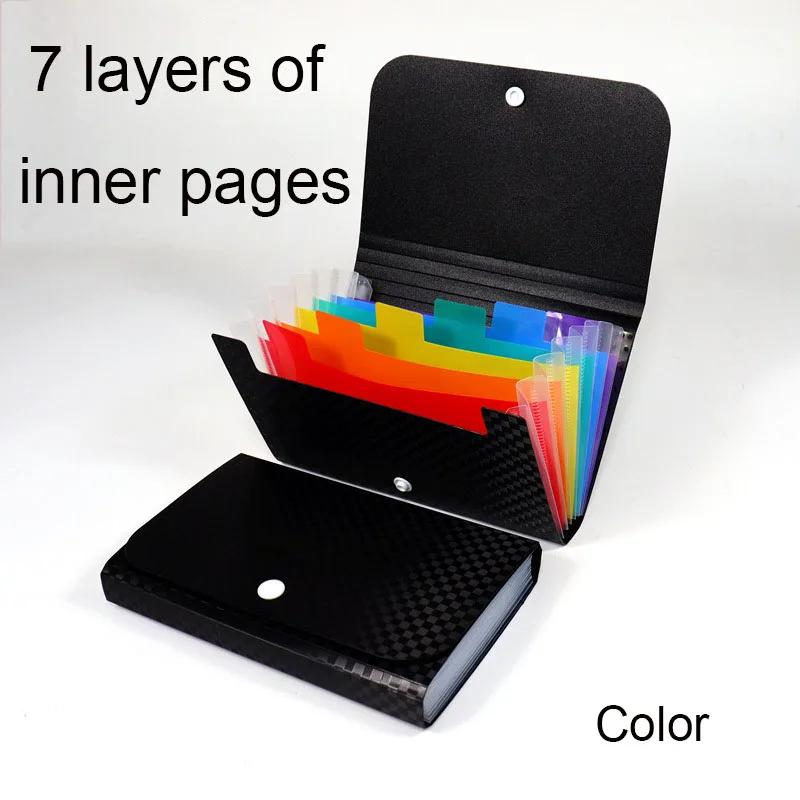 Маленький кошелек для документов Папка для квитанций Папка-гармошка формата А6 7-слойный 13-слойный футляр для файлов Водонепроницаемый с самоклеящимися индексными язычками