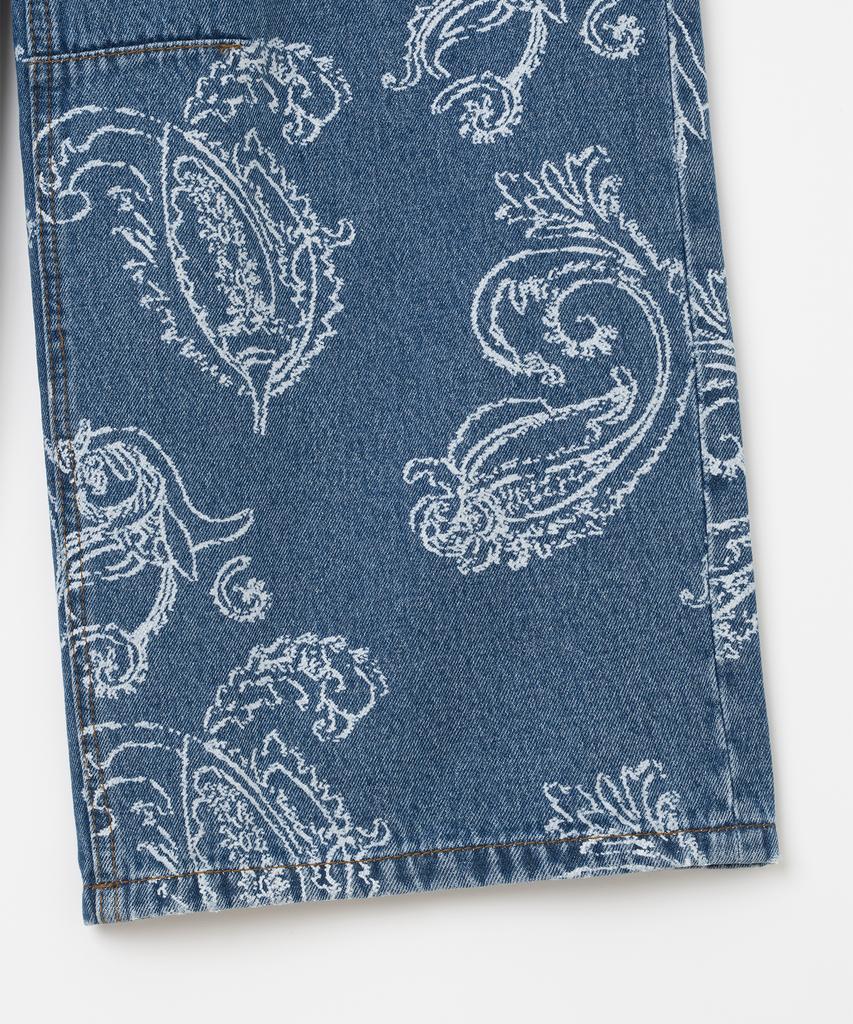 MILLO WOMEN Paisley Wide Jeans [Mid Blue]