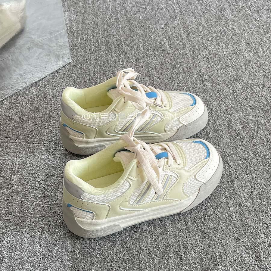 

Обувь женская обувь универсальная платформа белая обувь женская 2025 новая весна и лето кеды женская обувь сетчатая дышащая повседневная обувь 40 жёлтый