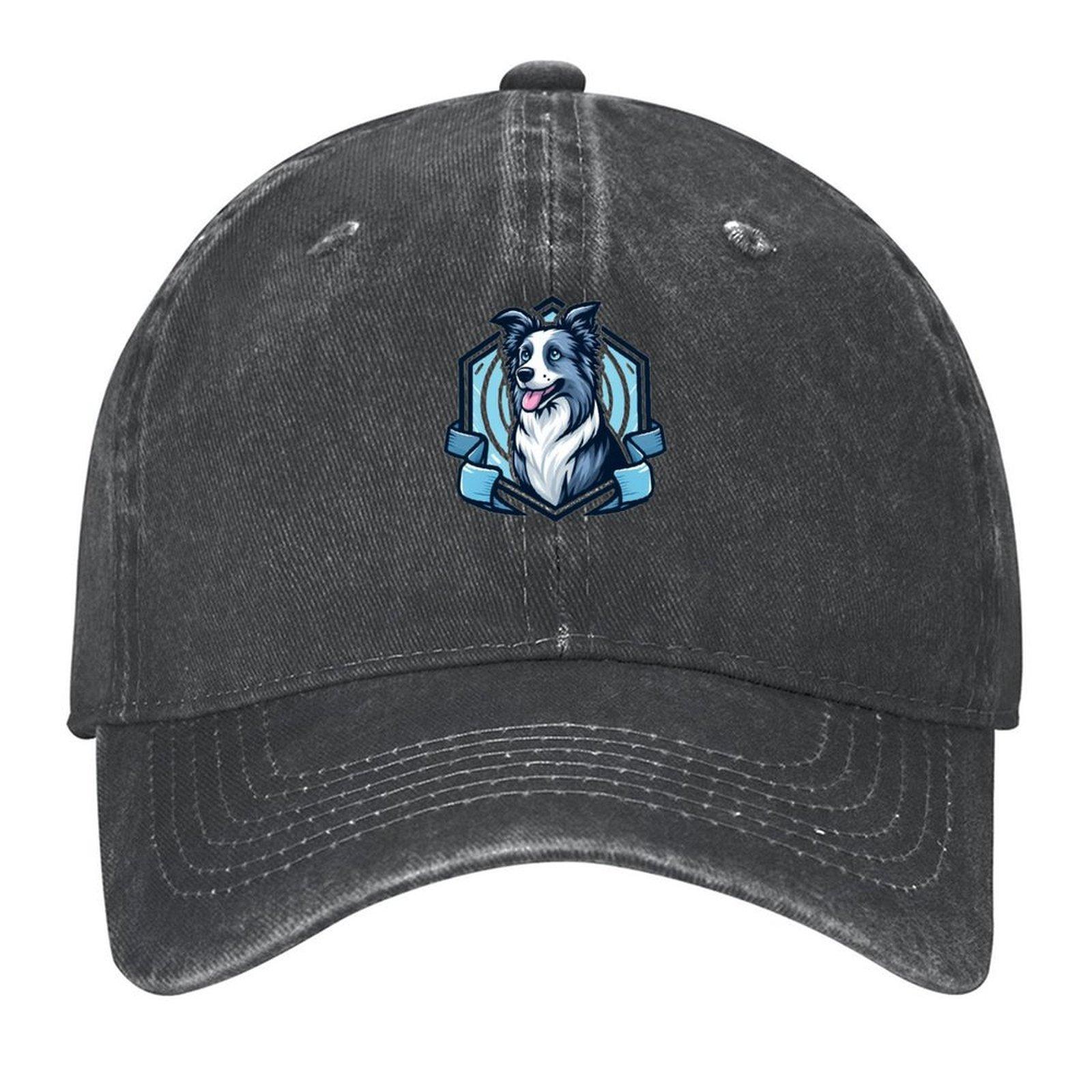 

2026 Border Collie Blue Merle Herding Dog Cartoon Illustration Baseball Cap Party Hat Designer Cap Fashionable Woman Hats Men s