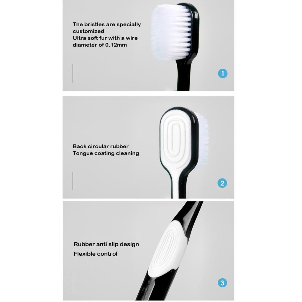 Soft And Wide Head Toothbrush With Soft Bristles For Couples  Ultra-fine And Ultra Soft Family Set  Combined With Bleeding Toothbrush