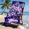 Custom Name Personalized Genshin Impact Print Beach Towel, for Trip Camping Beach Party Home Decor, Birthday Gift for Family & Friends