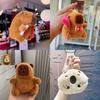 Capybara Animal Plush Keyring With Glitter Chain For Collectors And Gift Givers