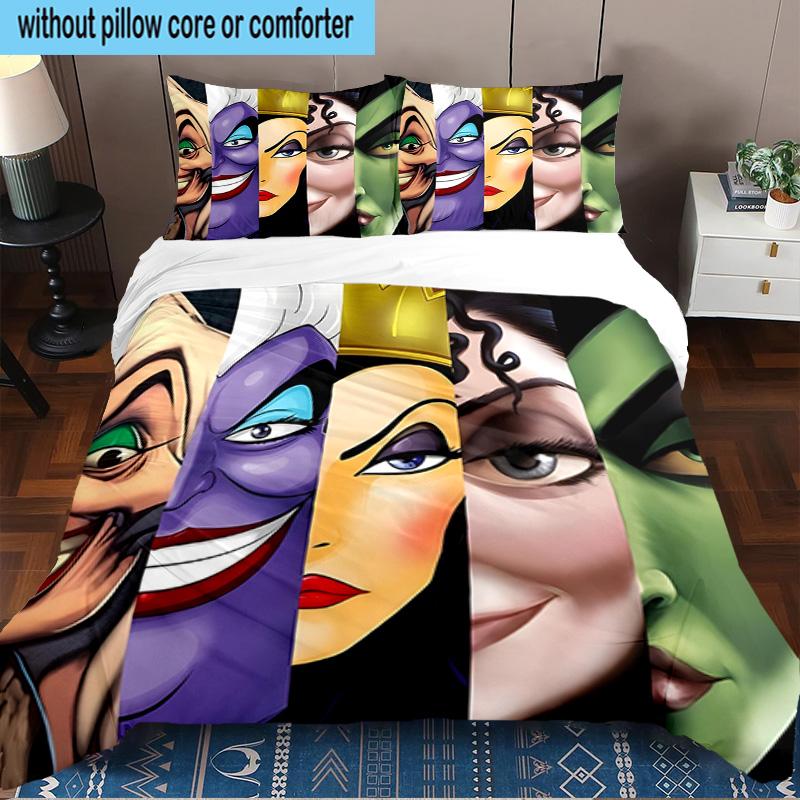 Evil Queens Collage 3PCS Bedding set,Ideal for1pc Duvet Cover And 2pcs Pillowcases Perfect for Christmas gift,Ideal for Bedroom, Dormitory