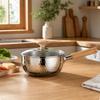 Uncoated Stainless Steel Saucepan Easy To Clean Sauce Pan Versatile for Families