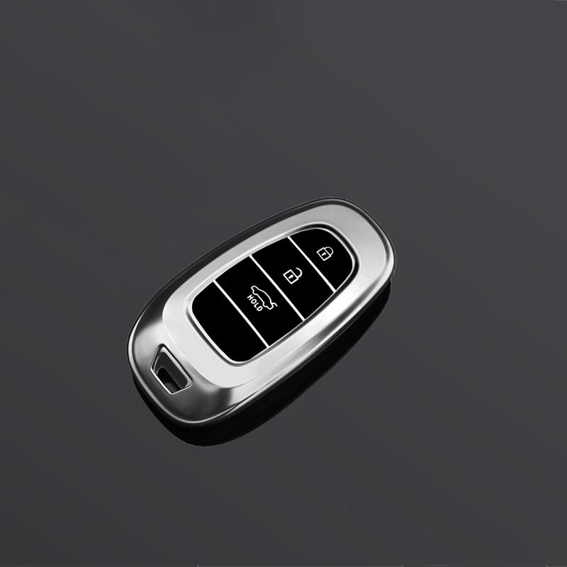 Tpu Car Key Holder Case Cover For Hyundai Tucson Solaris Sonata Hybrid Nexo Nx4 Santafe Dn8 4 Buttons Accessories