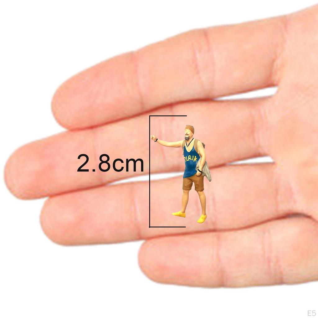 1/64 Men Model Mini People Ornament Diorama Scenery Photography Props Sand Table Simulation