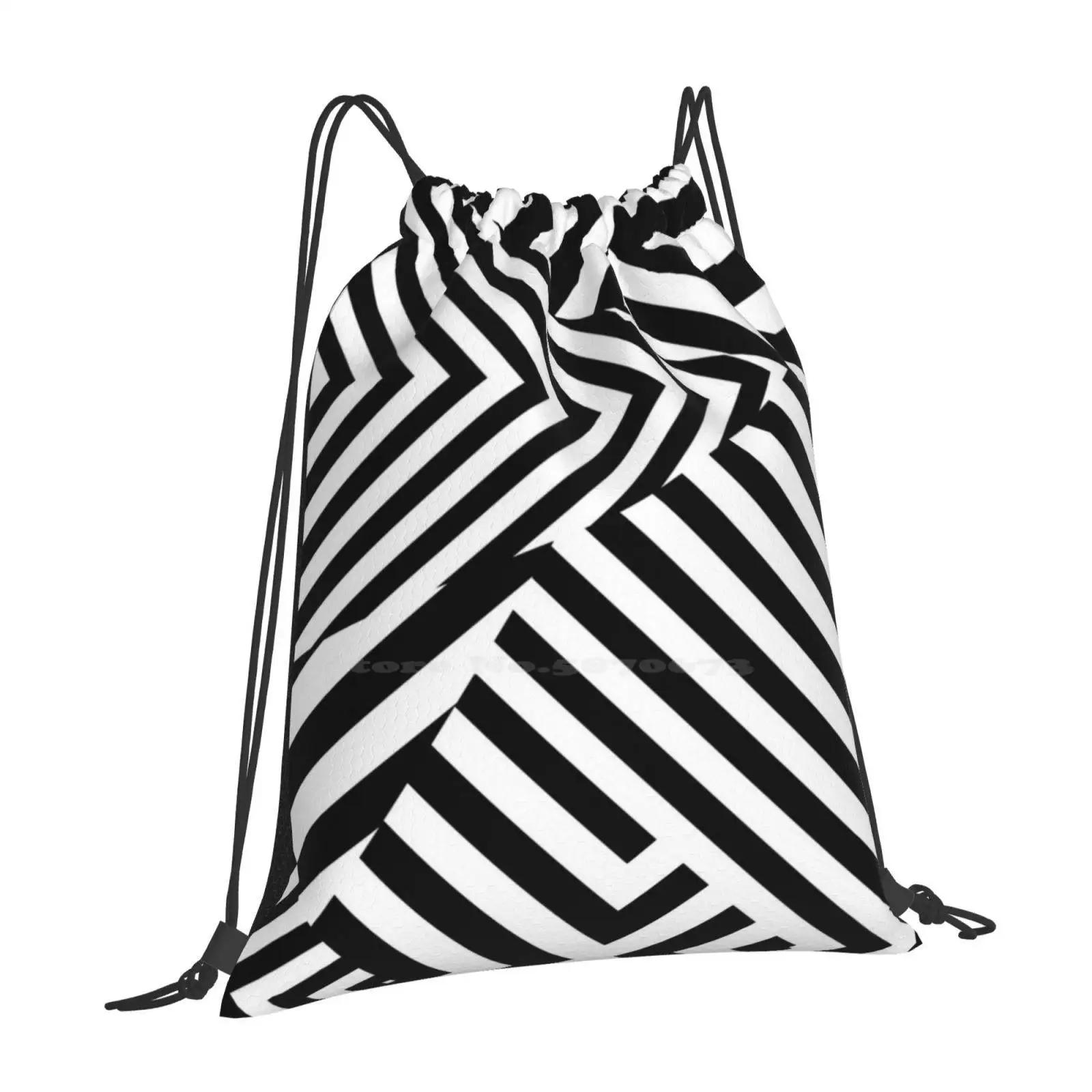 Razzle Dazzle Camouflage Black And White Hot Sale Backpack Fashion Bags Black White Razzle Dazzle Optical Camouflage Solidarity OneSize