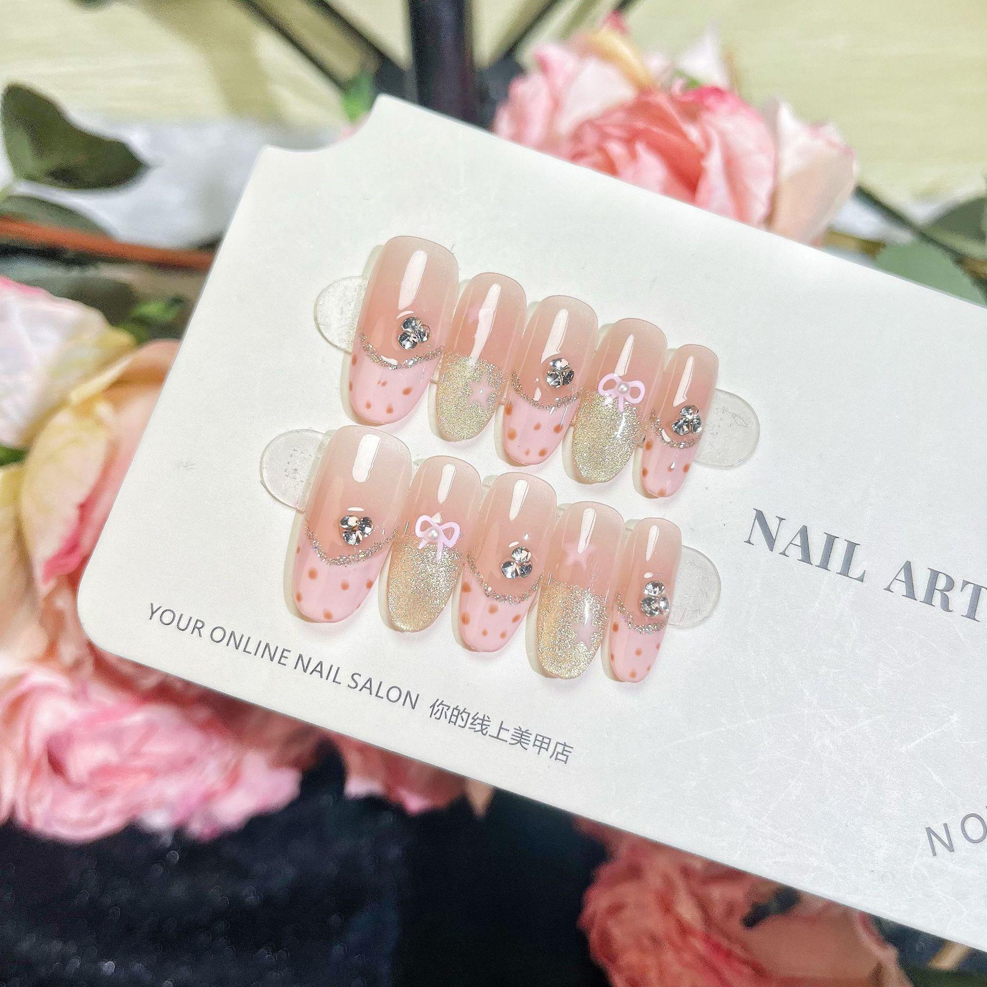 

Ручная работа Девичий дизайн ногтей с сердечками и балетной пачкой - Осень/Зима Стиль французского банта Small