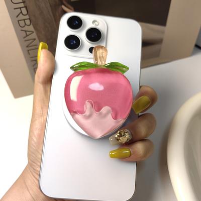 Korea INS 3D Peach Holder Mobile Phone Case Stand For Magsafe Magnetic Bracket for IPhone Samsung Griptok Grip Tok