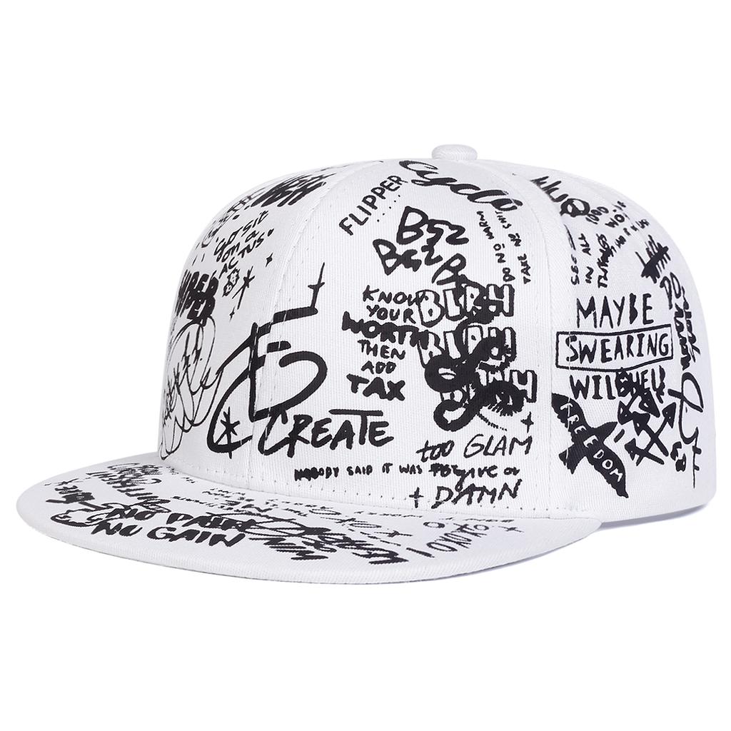 Unisex Colorful Letter Graffiti Printing Hip-hop Hats Spring Autumn Outdoor Adjustable Casual Baseball Caps Sunscreen Hat