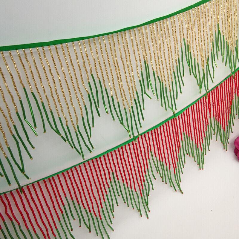 45x14cm Beaded Rhinestone Fringe Tassel Trim Crystal Diamond Chain Curtain Edges DIY Ress Tassel Fringe Trim Decoration