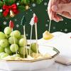 Affordable Disposable Bamboo Toothpicks 50/100PCS Christmas Fruit Picks Oral Care Interdental Cleaning Supplies