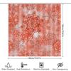 Red Floral Snowflake Bath Shower Curtain Fabric Home Decor Waterproof Bathroom Window Decoration 3D Printed Shower Curtain
