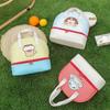 Cartoon Cats Lunch Bag with 2 Main Compartments Thermal Cooler Bag Lunch Case Insulated Bag Cooler Bag Lunch Box
