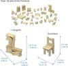 CUTEROOM Dollhouse Miniature Furniture 34-Piece Laser-Cut Wooden 3D Puzzle for Kids Educational Toy