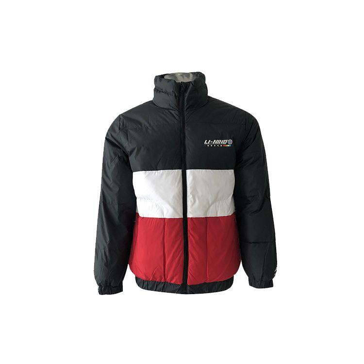 

Li Ning Sport Fashion Series Теплая стильная цветная куртка-пуховик для мужчин Верхняя одежда Черный Белый Красный AYMP059-3 XXXL
