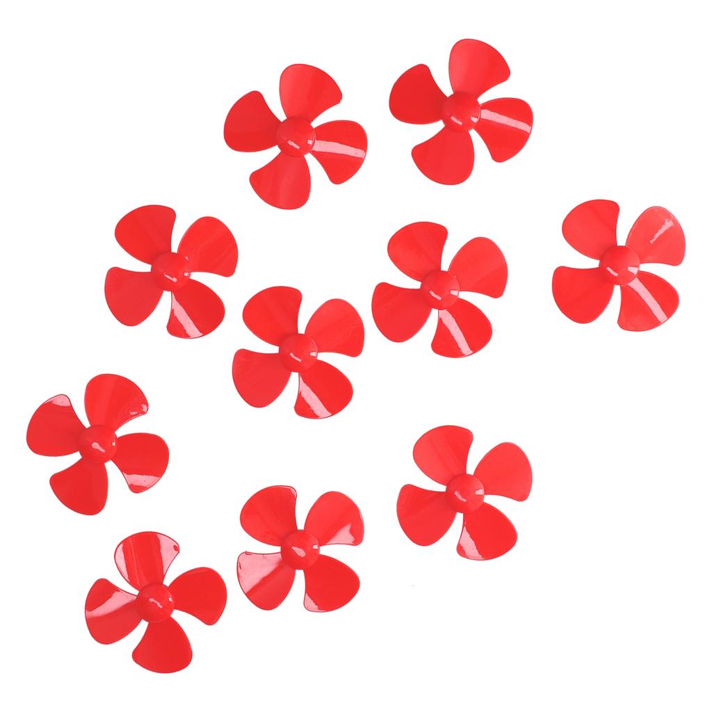 10Pcs 60mm 4 Blades Propeller Plastic Turning Boat Propellers Accessories with 2mm Hole