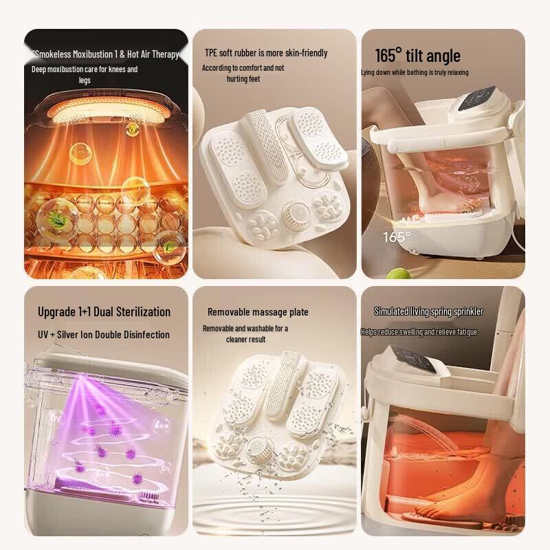 Bear Electric Heated Foot Spa with Massage CN plug (adapter included)