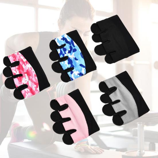 1 Paire Gants de Fitness Épaissis Perméables à la Sueur Anti-callosités Antidérapants Résistants à la Friction Quatre Doigts Gants d'Entraînement d'Haltérophilie Fourniture d'Extérieur