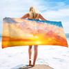 Romantic Sunrise Series Seaside Vacation Beach Towel Swimming Bath Towel Microfiber Sports Towel