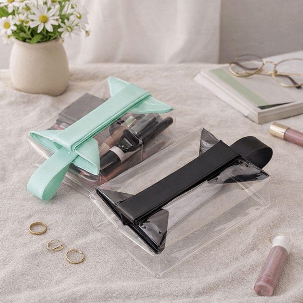 Große Kapazität PVC Make-up-Tasche Magnetverschluss Kosmetiktasche Tragbar Klar Kulturtaschen Bad