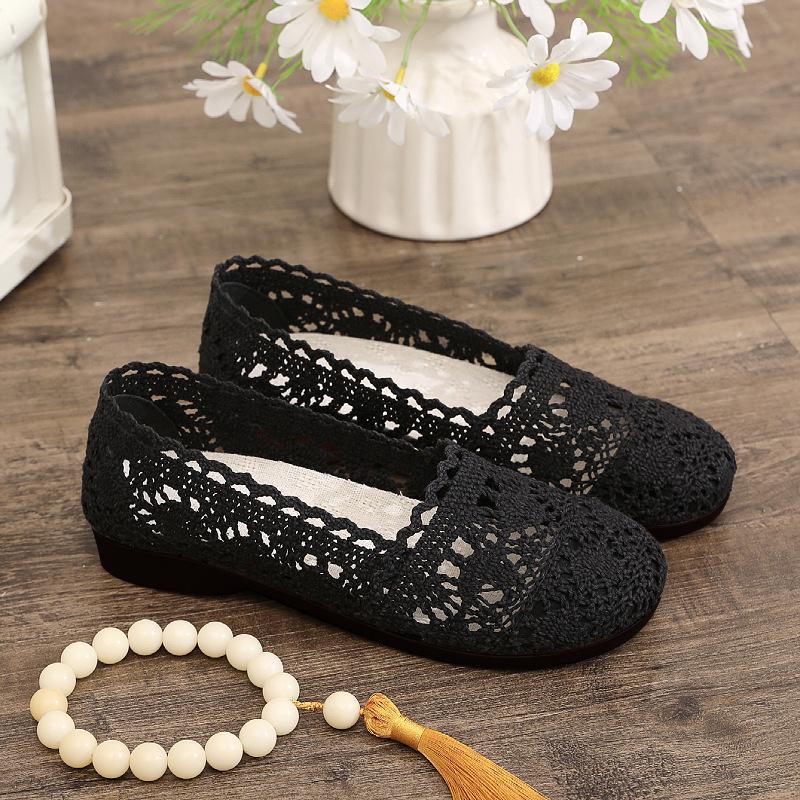 

New summer cloth shoes women s non-slip flat bottom comfortable middle-aged and elderly single shoes casual shoes net shoes 41