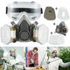 Half Face Cover Gas Mask with Double Filtration for Painting, Chemical, Dust, Smoke