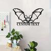 Halloween Bat Metal Wall Art, Cute Nursery Decor, Kids Room Gift, Hanging Home Decor
