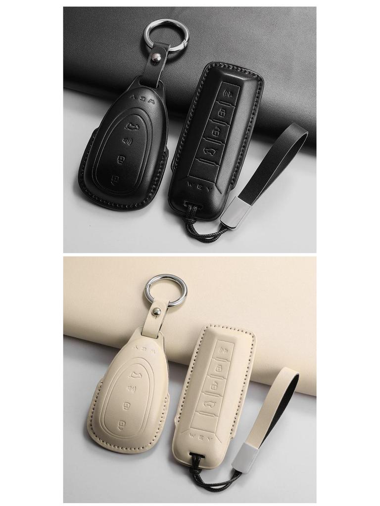 Great Wall Wey Blue Mountain 3D PU Leather Key Pouch with Car Remote Key Buckle