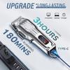 Upgrade Low Noise Dog Clippers for Thick Hair: Rechargeable Metal Blade, 8 Combs, Grooming Kit for Curly Hair (Silvery)