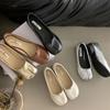 Fashion IPPEUM Split Toe Shoes Gold Women Mary Janes Ballerina Flats Shoes Leather Dress Summer Silver Ballet Shoes
