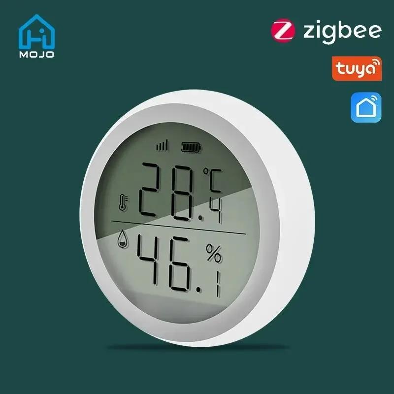 

Умный термометр ZigBee – Датчик температуры и влажности в помещении с ЖК-дисплеем, управлением через приложение и голосом (Алекса/Google Home) белый