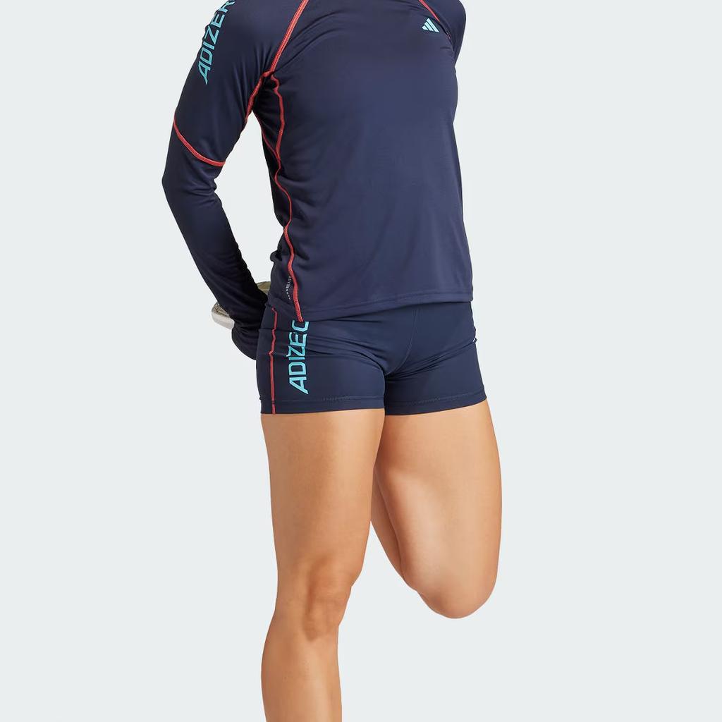 Adidas Adizero Lite Short Leggings With Letter Logo Print Women Leggings Legend-Ink-Blue IM1921