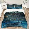 3PCs Husband Wife Anniversary Gift Design Cover Set, Breathable Fabric(1 Duvet Cover + 2 Pillowcases) (Without Quilt) Yy250911211