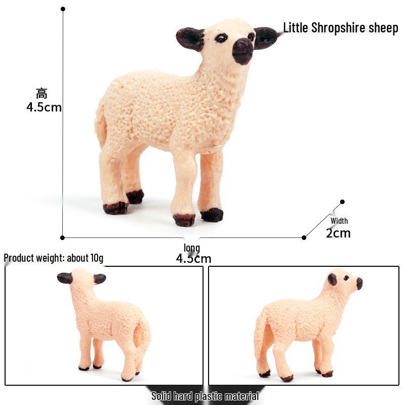 Miniatur-Dschungeltier-Simulationsspielzeug-Set: Reh, Fuchs, Eichhörnchen, Elch, Waschbär, Schwein, Kaninchen