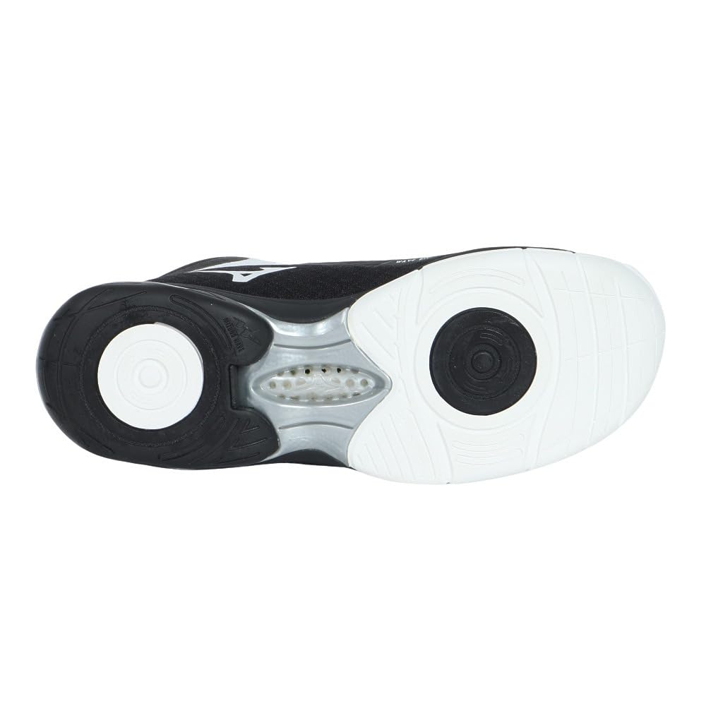 Mizuno Wave Diverse DE 2 Fitness White x Black x Light 2E Shoes, Indoor, Studio, Gym, Exercise, Gray, 27.0 cm,