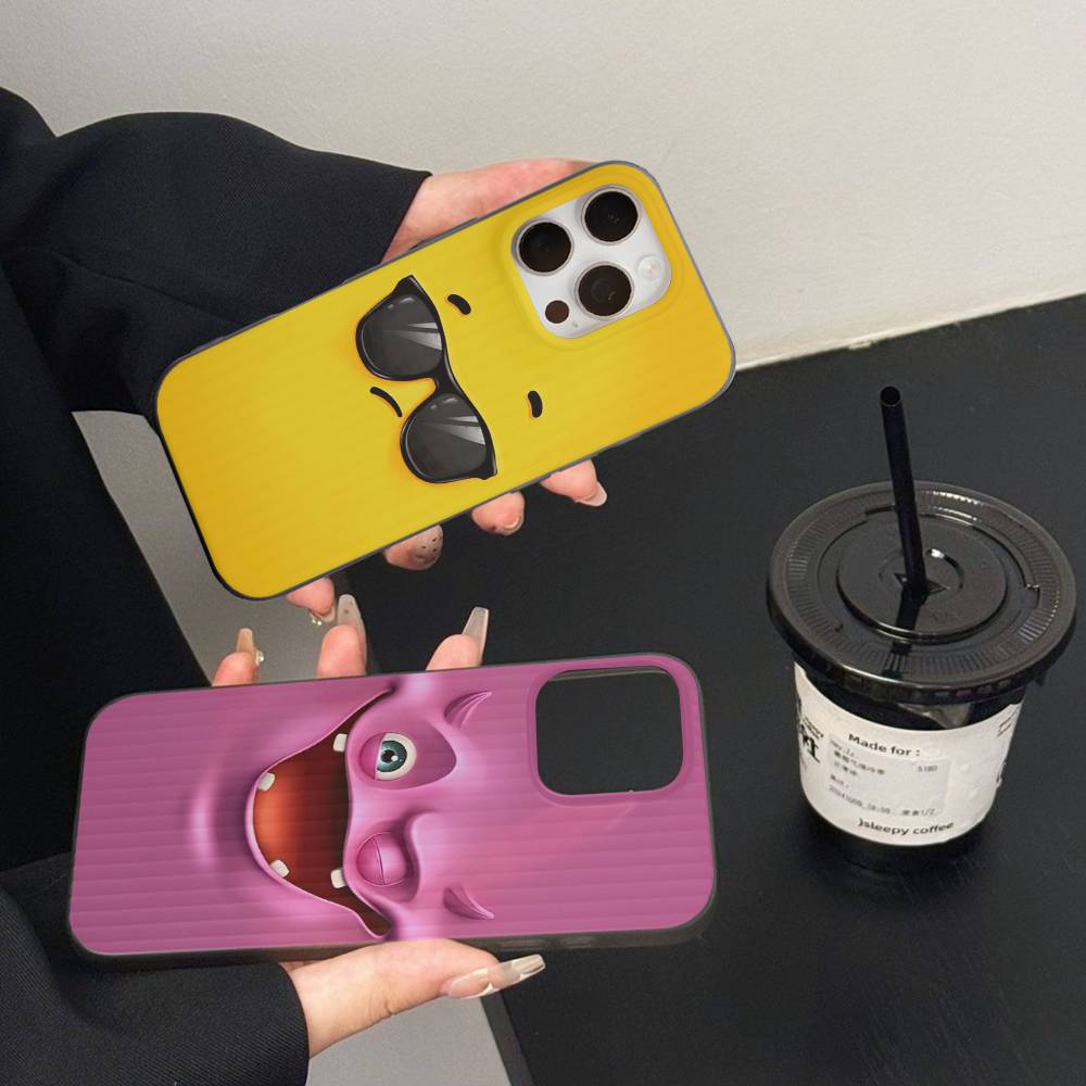 Funny Face For IPhone 17 16 15 14 13 12 11 Pro Max Plus Pro Clear Phone Cover Non-Slip Shell
