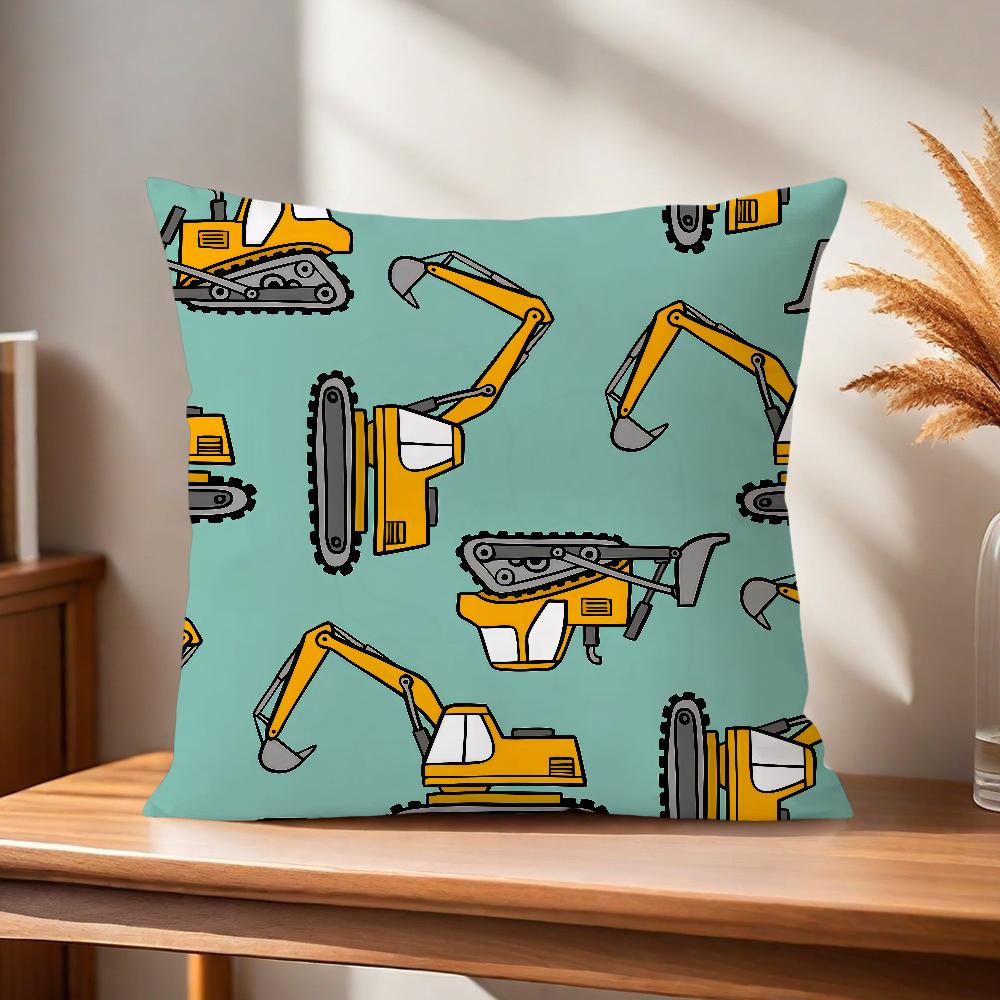 ART Transportation Cars Truck Boat Racing Soft Pillow Case for Sofa Living Room Home Office Decor Protective Covers Without