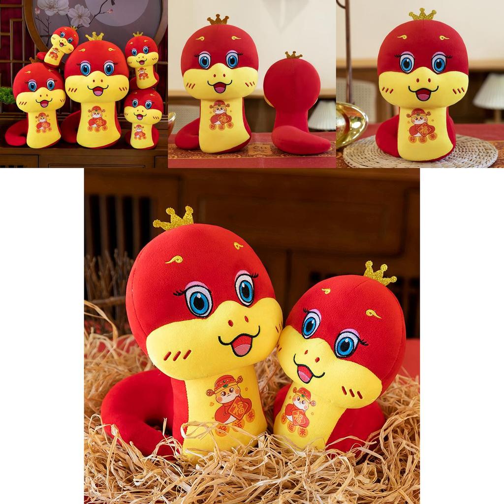 Adorable Good Luck Snake Plush Toy Soft And Cuddly Gift For New Year Celebrations