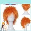 Bright Bleach Kurosaki Ichigo Wig Cosplay Hairpiece Adult Party Prop