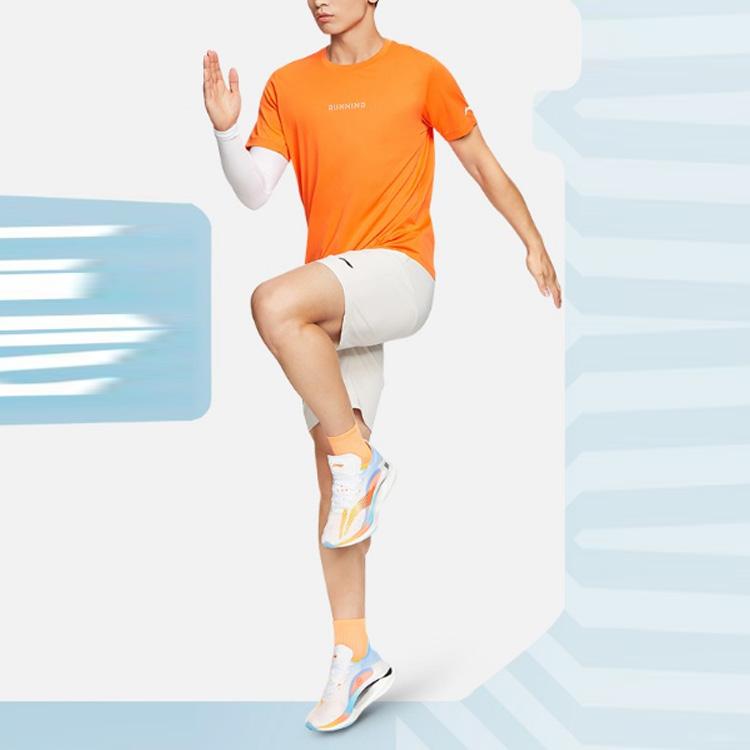 Li Ning Fitness Series Solid Color Logo Quick-Dry Sports Casual Shorts Men shorts Oatmeal-Gray AKSS349-5