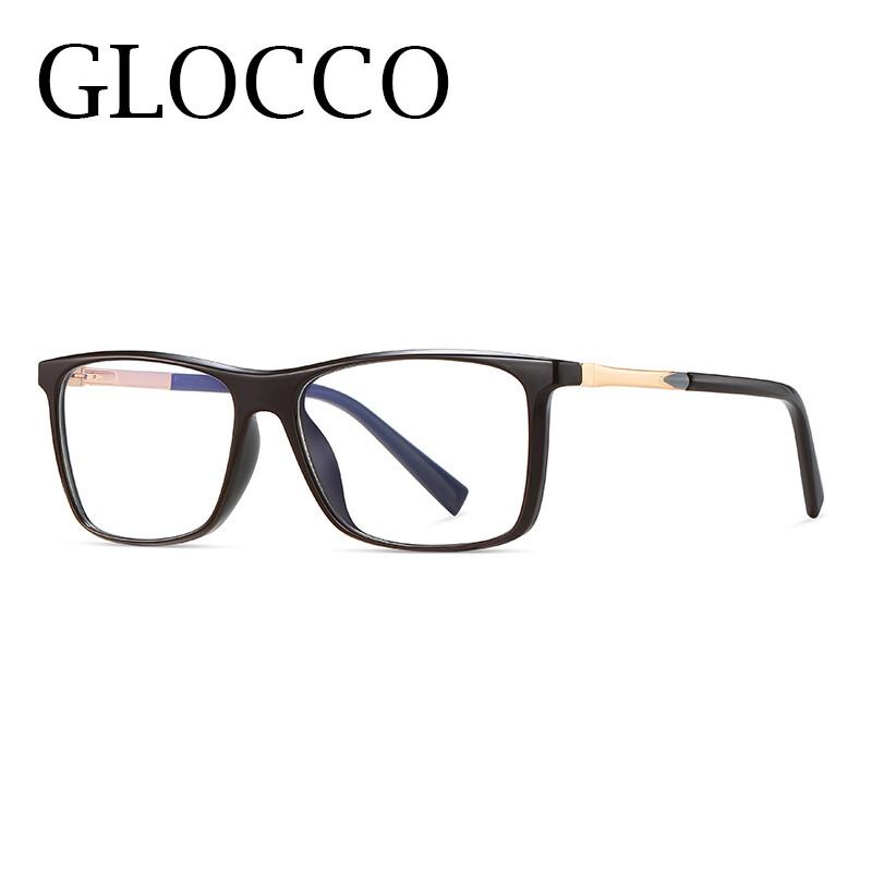 Transparente quadratische Lesebrille Herren Damen Blaulichtfilter Weitsichtbrille Ultraleicht TR90 Federgelenk Alterssichtigkeit Brille