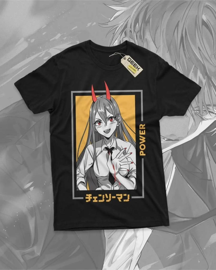 Harajuku Goth T Shirt Chainsaw Man Y2k Anime Oversized Streetwear Short Sleeve Tops Harajuku Goth T Shirt Women Clothing Unisex