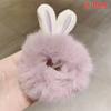 2 Stücke Niedliche Süße Hasenohren Haarseil Für Frauen Mädchen Candy Farbe Scrunchies Elastische Gummibänder Pferdeschwanz Haarschmuck