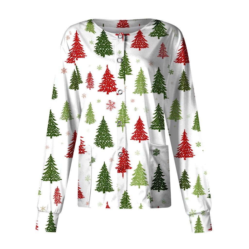 Women's Casual Long Sleeve Single Breasted  Printed Dry-nurse Top